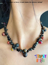 Natural Agate Ball Necklace-02