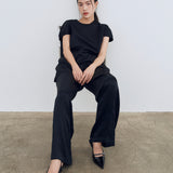 Acetate Satin String Pants_Black