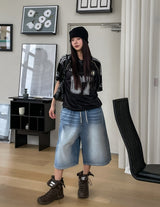 Wade Patch Banding Bermuda Denim Pants