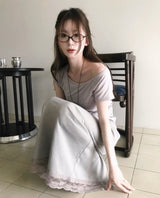 yours ❤ letter one shoulder top