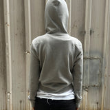 RIGHE UNBALANCE HOODED ZIP-UP GREY