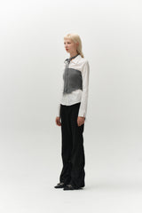scarf top knit (grey)