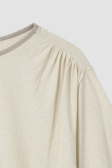 Shirring Ringer Top / Beige
