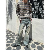 [F/W] マルチストライプヘンリーネックロングスリーブ (3color)