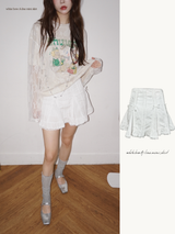 white bow A-line mini skirt