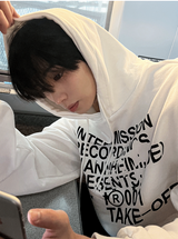 cosyharuトリミングフードTシャツ