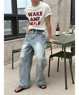 [Unisex] セミクロップレギュラーTシャツ(3color)