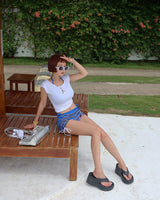 Stripe Patch 3ps Bikini Set