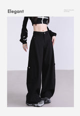 Retro High Waist Wide-Leg Pants – Old Money Style Relaxed Trousers