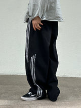 Wide triple track pants