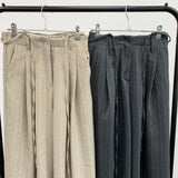 Stripe strap slacks