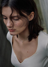 [925 silver] Deux.silver.186 / ruban earring (silver)