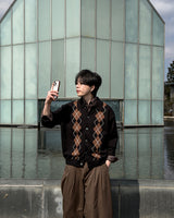 Thebel Argyle Knit Cardigan