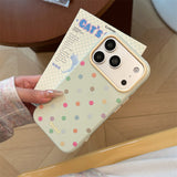 ドーパミン カラー ポルカドット ソフト アイフォン ケース (iPhone 13–17 Series)