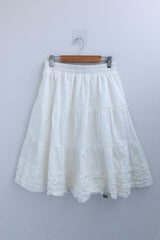 Flare some cotton frill skirt