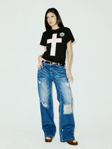 CROSS TEE BLACK