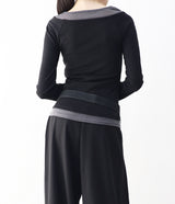 Charlotte Color Block Off-Layered T-shirt