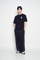 25SS タンニングオパンチュウサギベーシックロゴ半袖Tシャツ ブラック