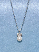 Ribbon Pearl Necklace