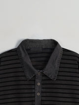 Tod pigment stripe collar short sleeve 4C