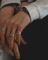 Clover simple rail ring W (925 silver)