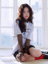 マッドハッターTシャツ (リラックスフィット)_ホワイトメランジ