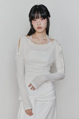 JENNIE BUTTONED TOP (SS ver.) ivory