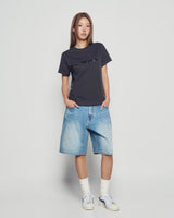26SS WOMAN スパングルロゴ半袖Tシャツ