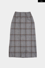 Selby check maxi skirt
