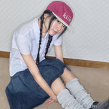 logo two tone cap red & ivory