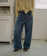Mild denim pants