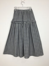 コージーチェックロングスカート (2color)