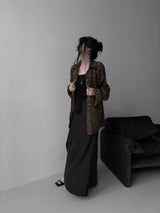 loose-fit leopard grunge shirt (2color1)