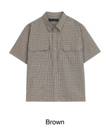 Kea Two-Pocket Crop Check Shirt