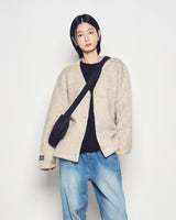 25FW ダイアゴナルパッドクロスバッグ ブラック