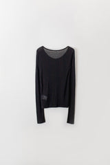 Wool boat neck T (Black)