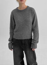 [MADE] STENNE ROUND KNIT WOOL 50%