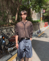 Duns One-Pleat Wide Bermuda Pants