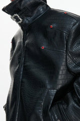 Croc Texture Bionic Leather Jacket
