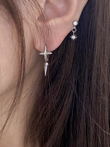 shimmer ring earrings