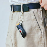 stud & wax thread lighter case keyring black