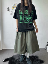 ディスオーダーグラフィティタトゥーパッチグラフィックオーバーサイズTシャツ 4カラー