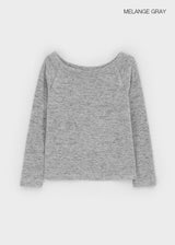 [MADE] Kenneck Knit Button Off-shoulder Long Sleeve T-shirt