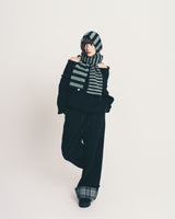 チェック折りたたみスウェットパンツ / ミント