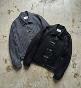 3D Pleated Metal Button Collar Jacket