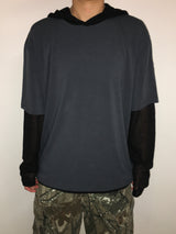 Summer Knit Hooded Layered Long Sleeve (2c)