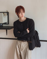 Ullen Wool Henley Neck Double Long Sleeve Tee