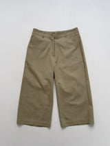 Cotton Semi-Wide Bermuda Pants