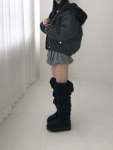 cable wool pumkin shorts(3 color) 