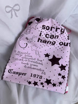 Light Pink Drawstring Bag